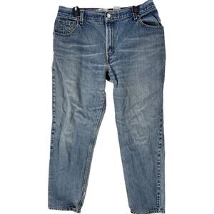 Vintage Levis 550 Relaxed Tapered Jeans Women 16 Blue 100% Cotton Denim FLAW